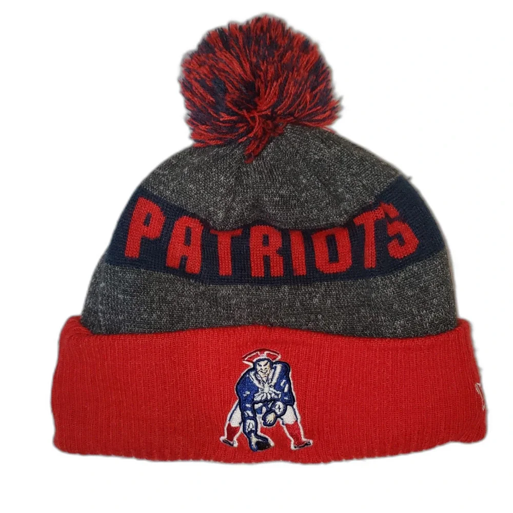 NEW ERA New England Patriots NFL Football Pom Pom Winter Beanie Hat Tom Brady